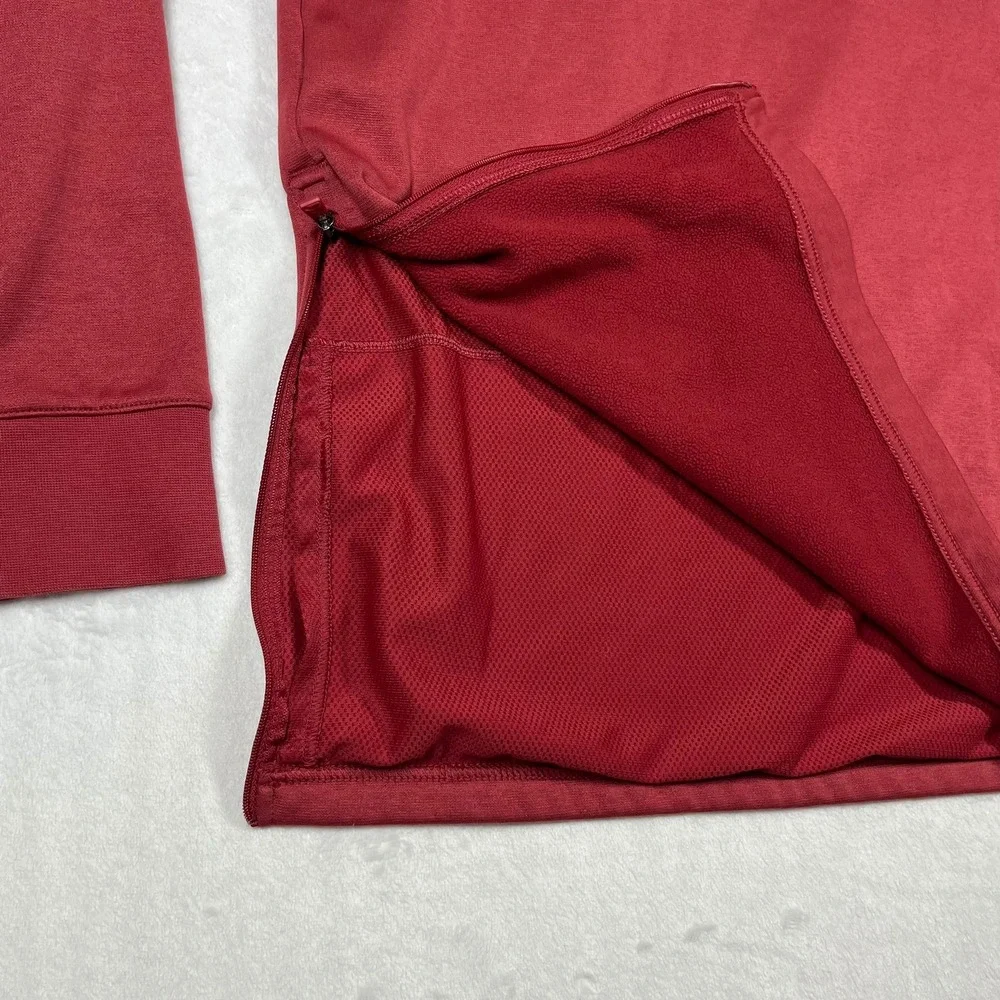 Jordan Oklahoma Sooners Sweatshirt Mens Large Crimson Therma-Fit Side Zip CZ5241